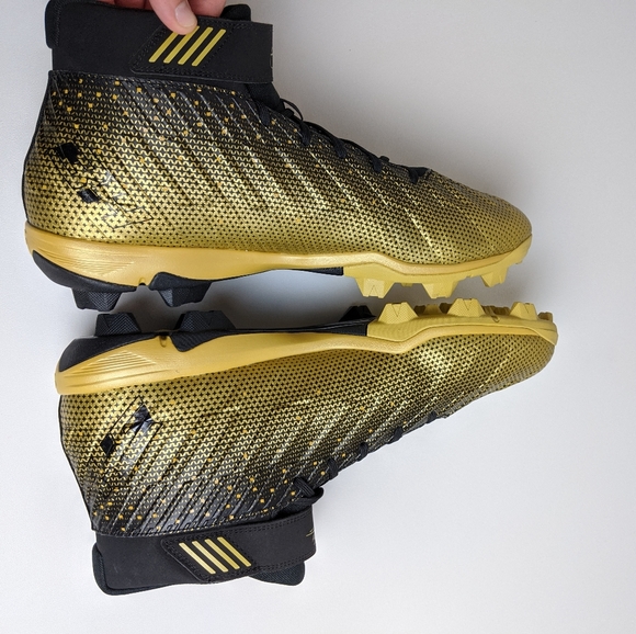 Under Armour Harper gold baseball cleats 2 RM 15 - Picture 3 of 11